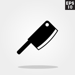 Meat knife icon in trendy flat style isolated on grey background. Id card symbol for your design, logo, UI. Vector illustration, EPS10.