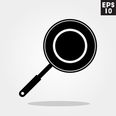 Frying pan icon in trendy flat style isolated on grey background. Id card symbol for your design, logo, UI. Vector illustration, EPS10.