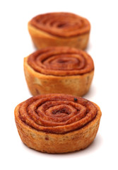 Cinnamon Rolls Isoalted on a White Background