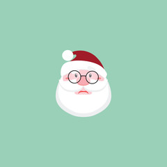 Cute Santa claus face