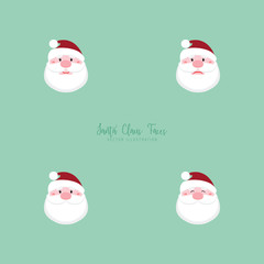 Cute Santa claus face