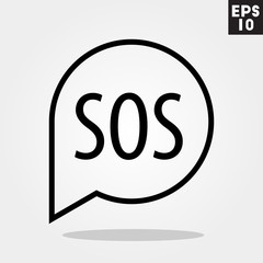 Balloon dialog icon in trendy flat style isolated on grey background. Id card symbol for your design, logo, UI. Vector illustration, EPS10.