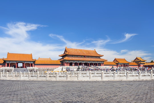 View on majestic pavilion, Palace Museum (Forbidden City), Beijing, China
