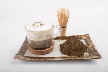 Hot tea and tea powder