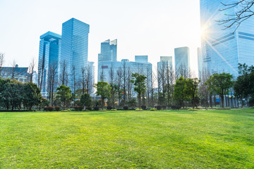 Obraz premium beautiful park of central district,suzhou,china.