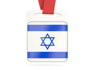 Flag of israel, square card