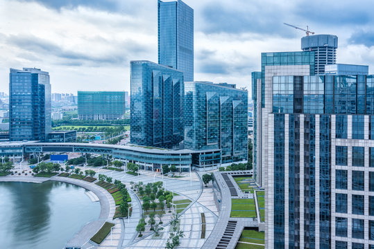 Aerial View Of Guangzhou City,china,asia.