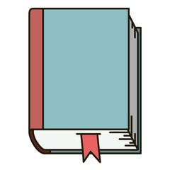 Book icon. literature education and learning theme. Isolated design. Vector illustration