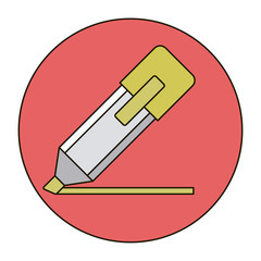 Marker icon. Write tool school and office theme. Isolated design. Vector illustration