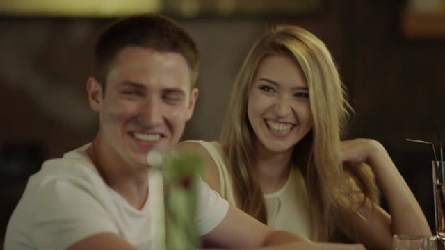 man talking to women