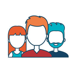 characters men and female social media vector illustration