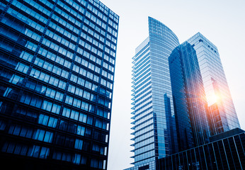Obraz premium modern office buildings of central district,suzhou,china.