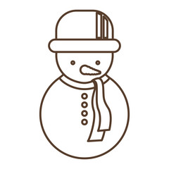 Snowman icon. Merry Christmas season and decoration theme. Isolated design. Vector illustration