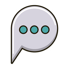 Bubble icon. Message speech and communication theme. Isolated design. Vector illustration