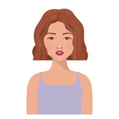 Woman girl icon. Female cartoon and people theme. Isolated design. Vector illustration