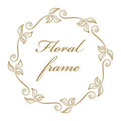 Vector floral vintage frame