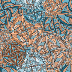 round mandala seamless vector