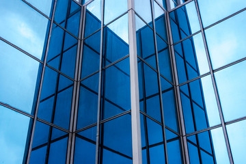 detail of modern building,blue toned,china.