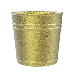 golden pot isolated on white