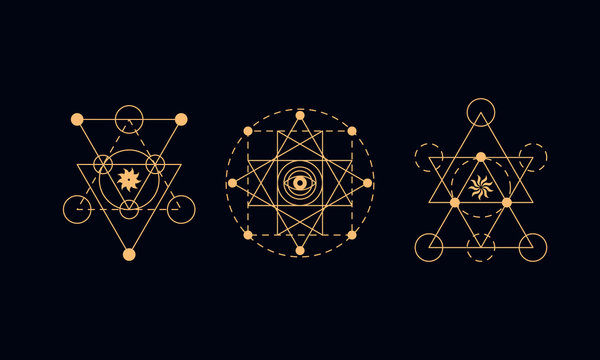 Sacred geometry, alchemy symbols