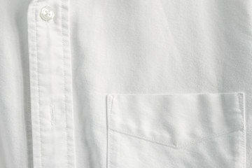 Close up pocket on white shirt