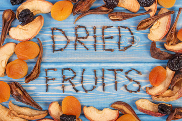 Frame of ingredients for preparing beverage or compote of dried fruits, healthy nutrition