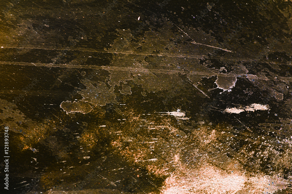 Poster abstract painting with blurry and stained structure. Color effect and Computer collage.