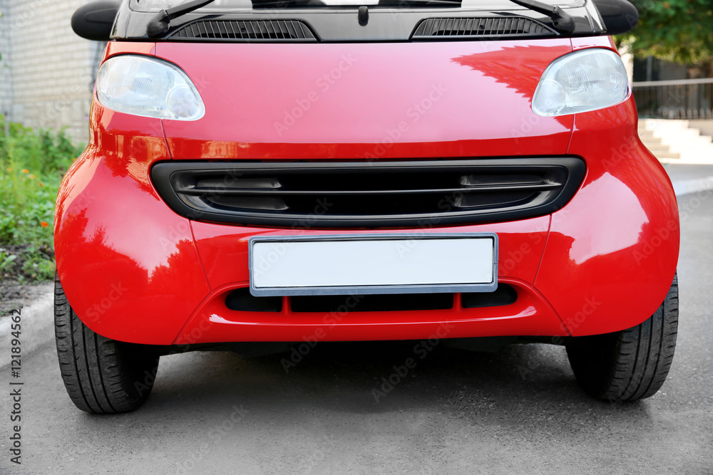 Sticker Red car on street