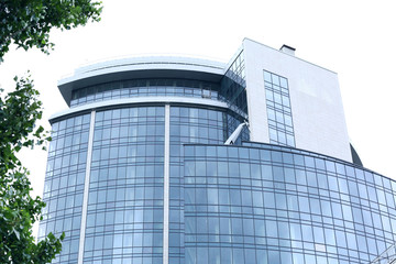 Fototapeta premium Modern skyscraper with panoramic windows