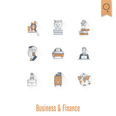 Fototapeta na wymiar Business and Finance Icon Set
