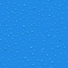 Transparent water drops vector seamless pattern