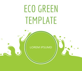 Eco green organic natural template
