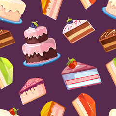 Sweets seamless vector pattern