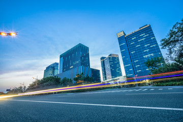 Fototapeta premium twilight scene of suzhou cityscape,china,asia.