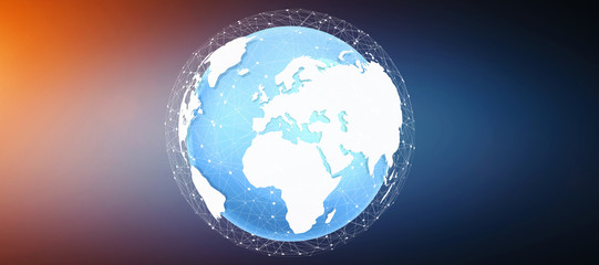 Digital planet earth '3D rendering'