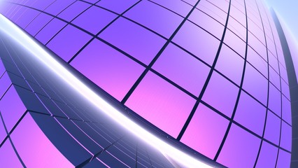 Fototapeta premium 3D Abstract geometric purple background, 3D illustration