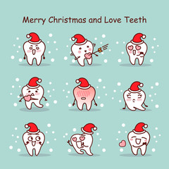 Fototapeta premium merry christmas and love teeth
