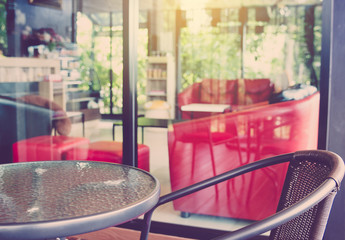 Modern coffee shop interior.