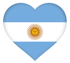 Flag of Argentina heart