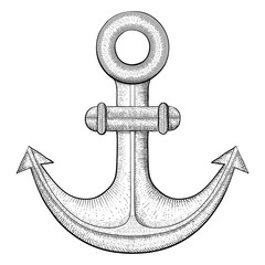 Anchor. Hand drawn sketch