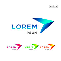 Abstract logo design template,Fly arrow or plane logo