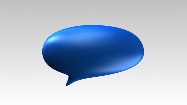 One Speech bubble text bar, 3D balloon style 2