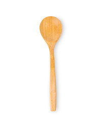 A wooden spoon isolated on white background