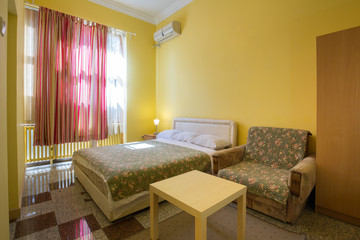 Interior of an apartment bedroom