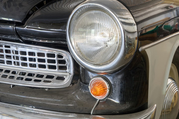 Oldtimer / very old car with chrome front grille