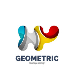 Modern abstract futuristic logo