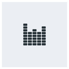 Equalizer flat icon, image jpg, vector eps, flat web, material icon, icon with grey background	