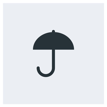 Umbrella flat icon, image jpg, vector eps, flat web, material icon, icon with grey background	
