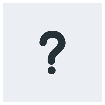 Question mark flat icon, image jpg, vector eps, flat web, material icon, icon with grey background	