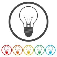 Light lamp sign icon. Idea symbol.